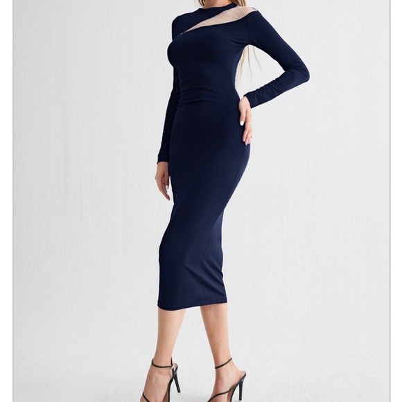 Navy Blue Dress - Picture 2 of 4